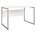 Bush® Business Furniture Hybrid 48"W x 30"D Computer Table Desk With Metal Legs, White, Standard Delivery 1 thumbnail image