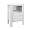 Monarch Specialties Emiliano Accent Table, 24-1/4"H x 17-1/4"W x 14"D, White