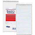 TOPS® Reporter's Notebooks, 4" 8", 1 Subject, Gregg Ruled, 70 Sheets, Pack of 4