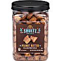 Office Snax Peanut Butter Filled Pretzels - Resealable Tub - Peanut Butter - 1.50 lb - 1 Each