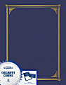 Geographics® Award Certificate Gold Design Covers, Letter Size (8 1/2" x 11"), 30% Recycled, Metallic Blue, Pack Of 6 1 thumbnail image
