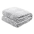 Sedona House Microfiber Flannel Blanket, 80" x 90", Gray