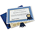 Geographics Custom Print Award Certificates Kit - 60 lb - 11" x 8.50" - Inkjet, Laser Compatible - Blue25 / Pack