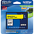 Brother P-touch TZe641, Laminated, ~3/4" x 26.2 ft (18mm x 8m), Black on Yellow Label Tape 1 thumbnail image