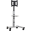 Chief Mobile Cart Kit: MFCUS with PAC700 Case - Up to 55" Screen Support - 125 lb Load Capacity - Flat Panel Display Type Supported37.1" Width - Floor Stand - Silver