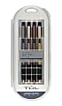 TUL Brilliance Pens, Gel, Medium Point, 0.7 mm, Assorted Fashion Barrel Colors, Black Ink, Pack Of 4 Pens