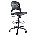 Safco® Zippi™ Plastic Extended-Height Chair, Black/Silver 1 thumbnail image