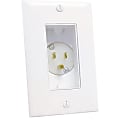 Midlite DÃ©cor Recessed Power Inlet - White - 110 V AC / 15 A
