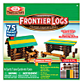 Ideal® Frontier Logs™ Classic All Wood Construction Set, 75 Pieces, Pre-K To Grade 4