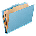 Pendaflex® Brand Pressboard 4-Fastener Classification Folders, Letter Size, Sky Blue, Box Of 10 Folders