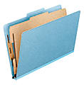 Pendaflex® Brand Pressboard 4-Fastener Classification Folders, Letter Size, Sky Blue, Box Of 10 Folders 1 thumbnail image