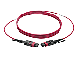 Tripp Lite MTP/MPO Multimode Patch Cable, 12 Fiber, 40/100 GbE, 40/100GBASE-SR4, OM4 Plenum-Rated (F/F), Push/Pull Tab, Magenta, 1 m (3.3 ft.)