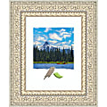 Amanti Art Rectangular Wood Picture Frame, 16” x 19” With Mat, Fair Baroque Cream