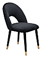 Zuo Modern Miami Dining Chairs, Black/Gold, Set Of 2 Chairs