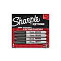 Sharpie® Extreme Permanent Markers, Fine Point, Black, Pack Of 4