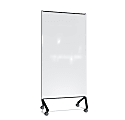 Ghent Pointe Non-Magnetic Dry-Erase Glassboard, 76-1/2” x 36-3/16”, White, Black Metal Frame 1 thumbnail image