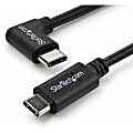 StarTech.com 1m 3 ft Right Angle USB-C Cable M/M - USB 2.0 - USB Type C Cable - 90 degree USB-C Cable - USB C to USB C Cable - USB-C Charge Cable - 3.30 ft USB Data Transfer Cable for Tablet, Notebook, MacBook, Chromebook, Wall Charger