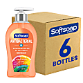 Softsoap Antibacterial Liquid Hand Soap Pump - 11.25 fl. oz. Bottles - Crisp Clean Scent - 11.3 fl oz (332.7 mL) - Bacteria Remover - Hand - Orange - 6 / Carton