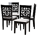 Baxton Studio Jackson Dining Chairs, Gray/Espresso Brown, Set Of 4 Dining Chairs