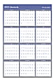 AT-A-GLANCE® Reversible Erasable Yearly Wall Calendar, 32" x 48", Blue, January to December 2021, A1152