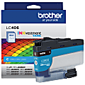 Brother® LC406 INKvestment Cyan Ink Tank, LC406C