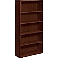 HON® 10700 Series™ Laminate Modular Shelving Bookcase, 5 Shelves, 71"H x 36"W x 13-1/8"D, Mahogany