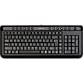 Compucessory Slimline Multimedia Corded Keyboard - Black