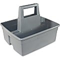 Impact Maids' Basket, 2 Compartment(s), 10.10"H x 11.10"W x 12.90"L, Handle, Heavy Duty, Gray, Plastic 1 thumbnail image