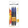 uni-ball® 307™ Gel Pens, Medium Point, 0.7 mm, Black Barrel, Blue Ink, Pack Of 3 1 thumbnail image