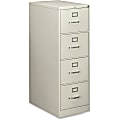 HON® 210 28-1/2"D Vertical 4-Drawer Legal-Size File Cabinet, Metal, Light Gray