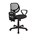 Mid-Back Mesh Chair With Accessory Pouch, 39 3/5"H x 24 2/5"W x 24 3/5"D, Black 1 thumbnail image