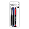 uni-ball® AIR™ Rollerball Pens, Medium Point, 0.7 mm, Black Barrel, Assorted Ink Colors, Pack Of 3 1 thumbnail image