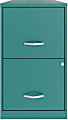 Realspace® SOHO Smart 18"D Vertical 2-Drawer File Cabinet, Teal 1 thumbnail image
