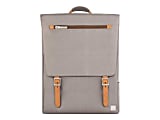Moshi Helios Lite Slim Laptop Backpack - Titanium Gray for Laptops up to 13" , Weather Resistant, Vegan Leather, RFID Pocket