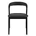 Eurostyle Estelle Faux Leather Side Accent Chair, Black 1 thumbnail image