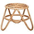 bali & pari Jacinda Modern Bohemian Rattan End Table, 15-1/2"H x 21"W x 21"D, Natural Brown