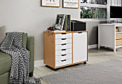 Trendfurn Omnia 1 Door Roll Cart 6 Drawers 25 34 x 31 13