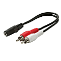 Steren 3.5mm to RCA Audio Y-Cable, 6", Black