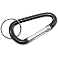 Advantus Split Key Ring Carabiner Key Ring, Black, Pack Of 10 1 thumbnail image