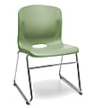 OFM Multi-Use Stacker Chairs, Olive/Chrome, Set Of 4