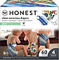 The Honest Company Clean Conscious Diapers, Size 4, Tie-Dye/Cactus, 60 Diapers Per Box