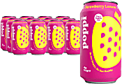 Poppi Sparkling Prebiotic Soda, 12 Fl Oz, Strawberry Lemon, Pack Of 12 Cans