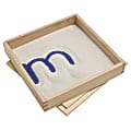 Primary Concepts Letter Formation Sand Tray, 8"H x 8"W x 1 1/2"D, Brown/Blue