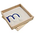 Primary Concepts Letter Formation Sand Tray, 8"H x 8"W x 1 1/2"D, Brown/Blue 1 thumbnail image