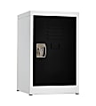 Alpine AdirOffice 1-Tier Steel Lockers, 24"H x 15"W x 15"D, Black, Pack Of 4 Lockers 1 thumbnail image