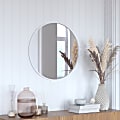 Flash Furniture Julianne Round Metal-Framed Wall Mirror, 24"H x 24"W x 3/4"D, Silver 1 thumbnail image