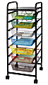 Realspace® Mobile Plastic 7-Drawer Organizer, 35 7/16" x 14 3/4" x 13 3/5", Multicolor