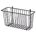 Honey-Can-Do Wire Shelf Accessory Basket, Medium Size, 13"H x 5"W x 13 3/8", Black