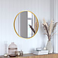 Flash Furniture Julianne Round Metal-Framed Wall Mirror, 24"H x 24"W x 3/4"D, Gold 1 thumbnail image