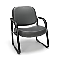 OFM Big And Tall Anti-Bacterial Guest Reception Chair With Arms, Charcoal/Black 1 thumbnail image